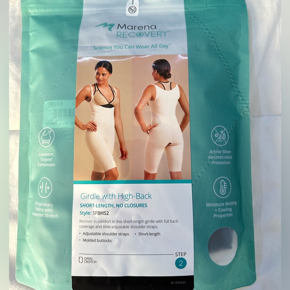 Marena Recovery BLACK Girdle with High-Back